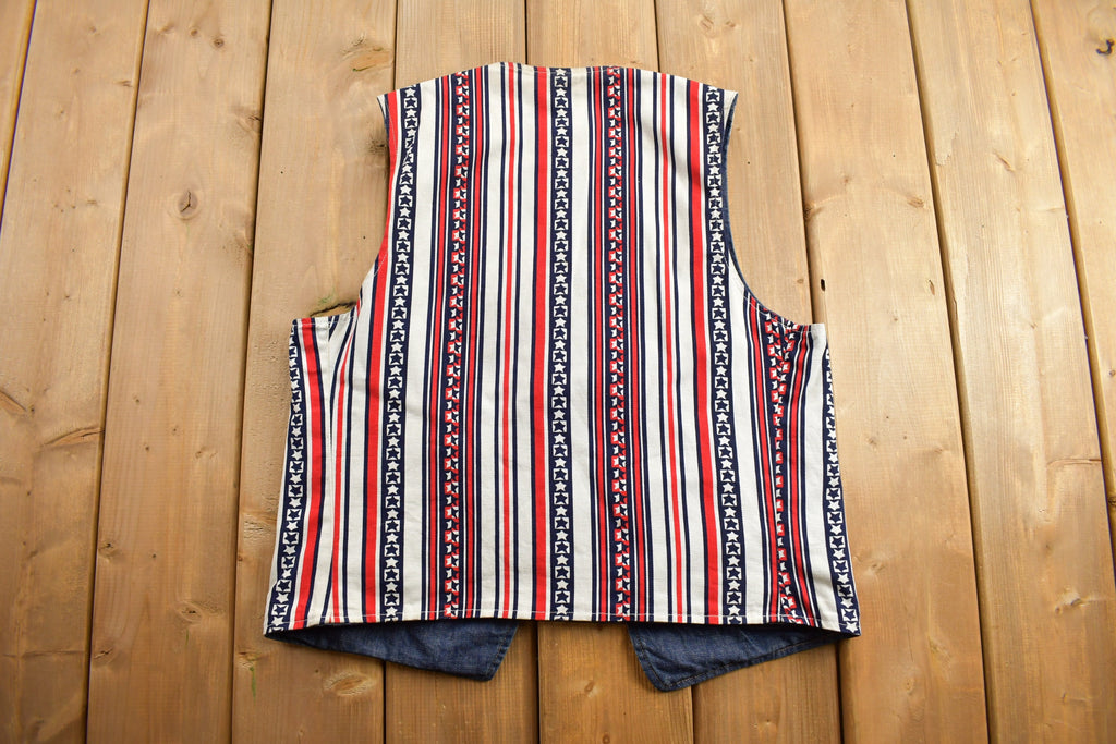 Vintage 1970s Big E Levis Reversible Denim Jean Jacket Vest