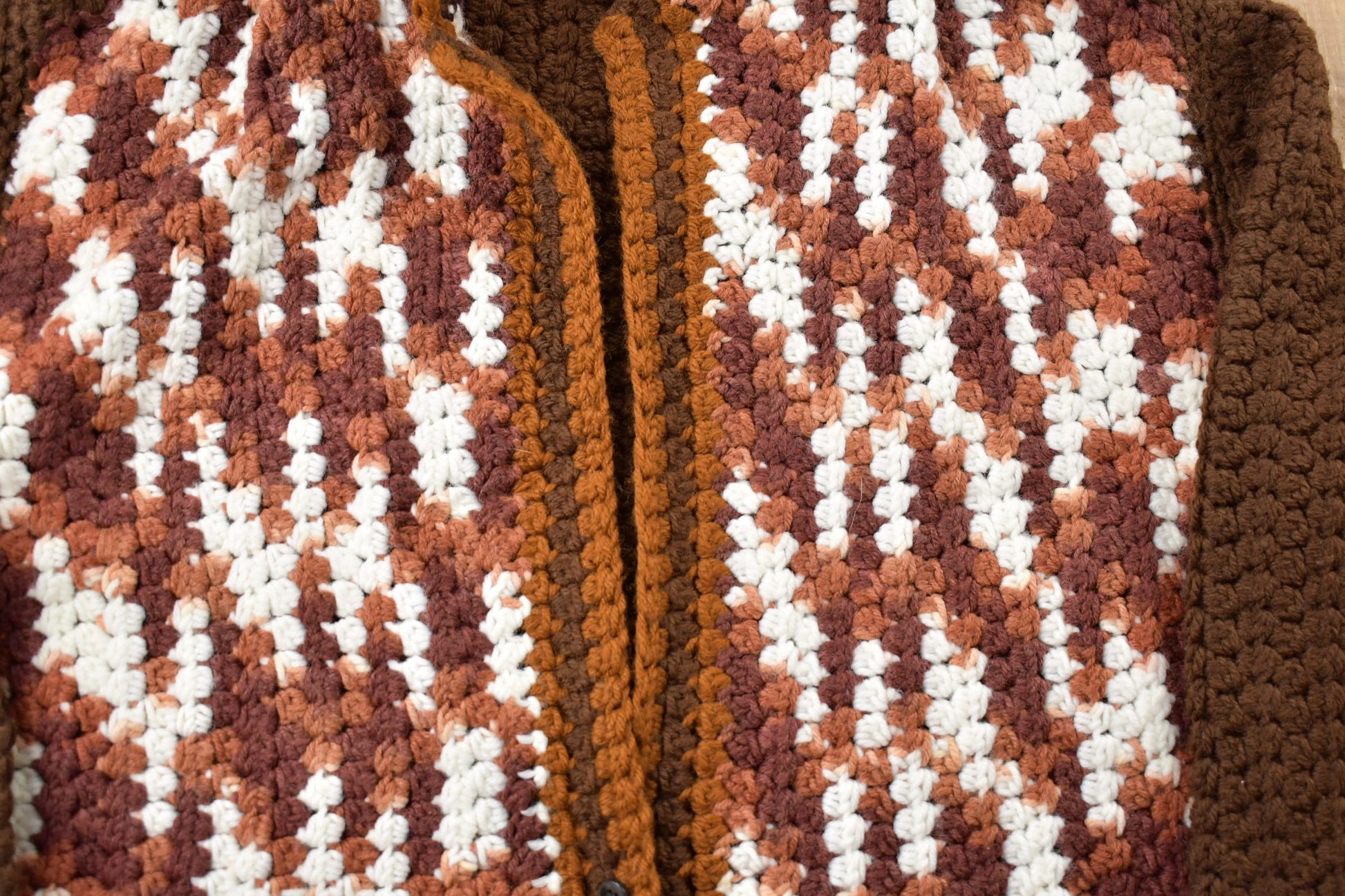 Vintage 1960s Crochet Knitted Sweater  Vintage 60s Cardigan  Pattern Sweater  Outdoor  Hand Knit  Crochet Cardigan  Knit Sweater