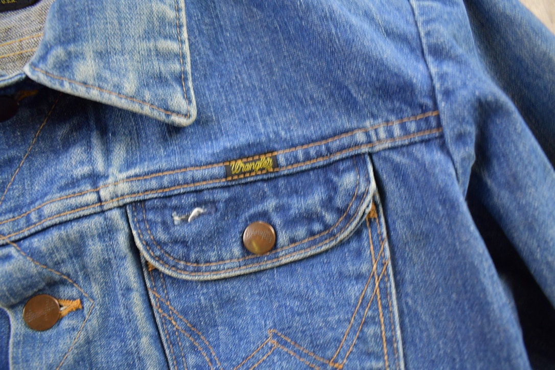 Vintage 1970s Wrangler Workwear Denim Jean Jacket