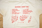 Vintage 1980s Lockhart Racing "Reasons I Didn't Win" Street Bike Graphic T Shirt