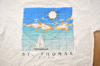 Vintage 1990s St. Thomas Sailboat Graphic T Shirt