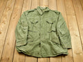 Vintage 1970s Army Military Button Up Jacket
