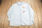 Vintage 1990s Winnie The Pooh Embroidered Button Up Shirt