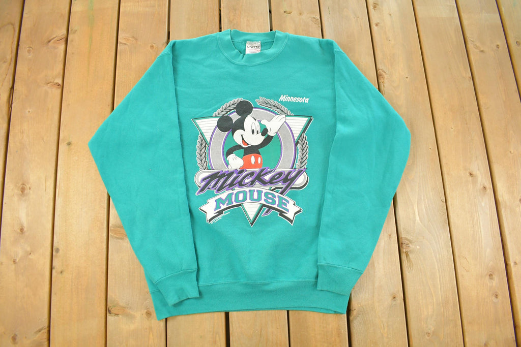 Vintage 1990s Mickey Mouse Disney Crewneck Sweatshirt Men's Medium