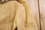 Vintage 1970s Lony G Fur Accent Suede Full Zip Jacket