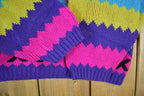 Vintage 1990s Exclusive Imports Knit Abstract Pattern Crewneck Sweater Women's Medium