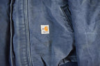 Vintage 1990s Carhartt Canvas FR Fire Resistant Hooded Jacket Men's XL