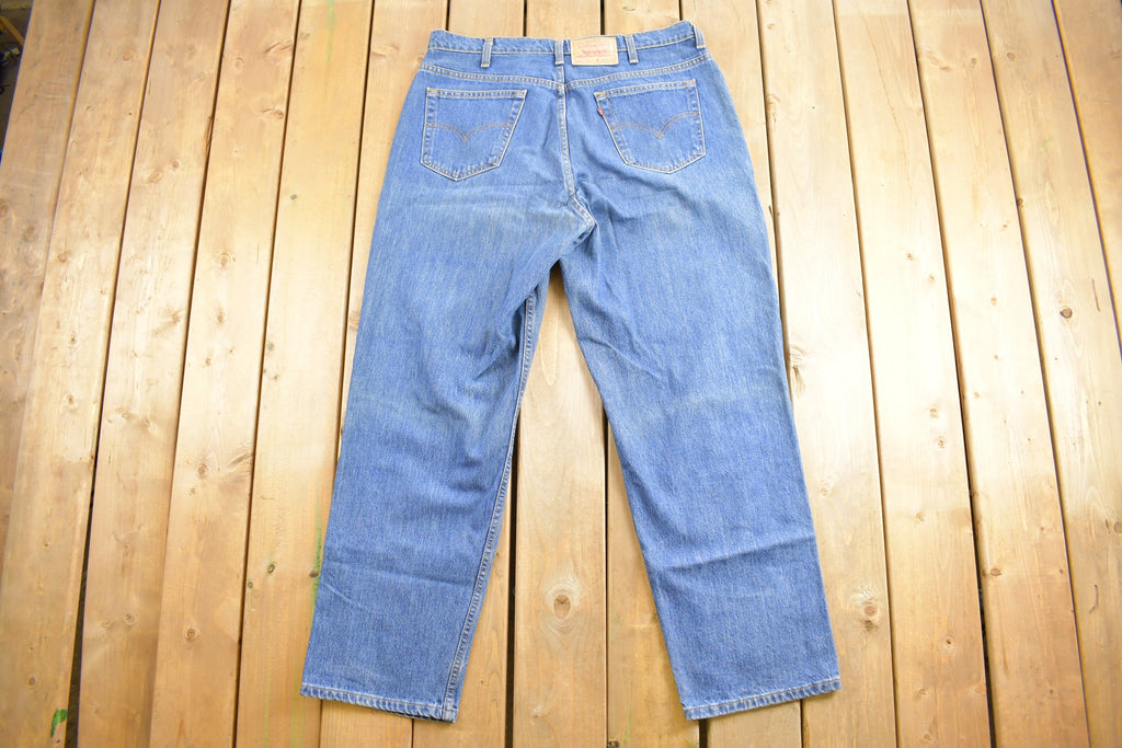Vintage 1990s Levi's 535 Euro Fit Wide Leg Denim Jeans Size 38 x 33