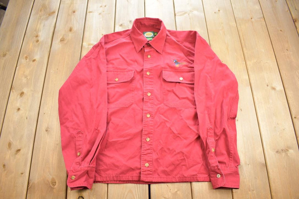 Vintage 1990s Embroidered Cabela's Outdoor Gear Casual Button Up Shirt