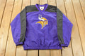 Vintage 2000s Minnesota Vikings NFL Pullover Windbreaker Jacket Men's Medium