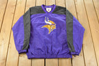 Vintage 2000s Minnesota Vikings NFL Pullover Windbreaker Jacket Men's Medium