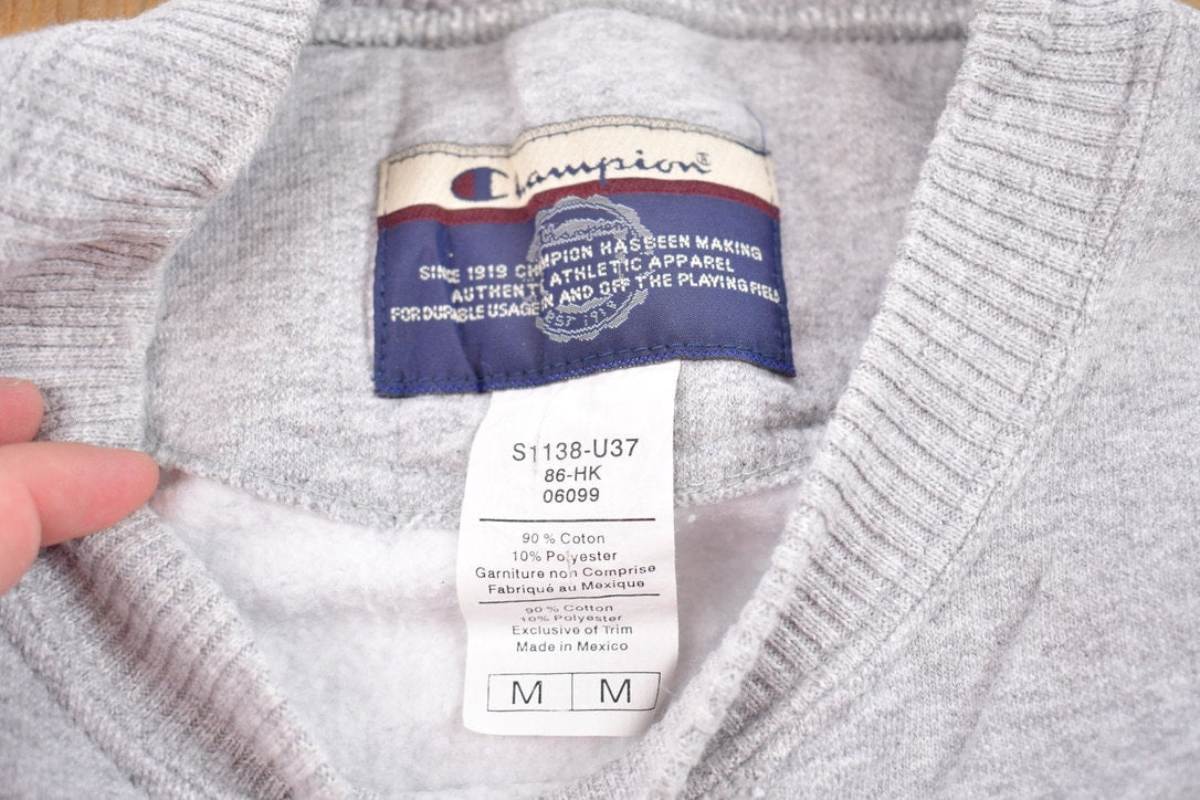 Vintage 1990s Champion Blank Grey Crewneck Sweatshirt