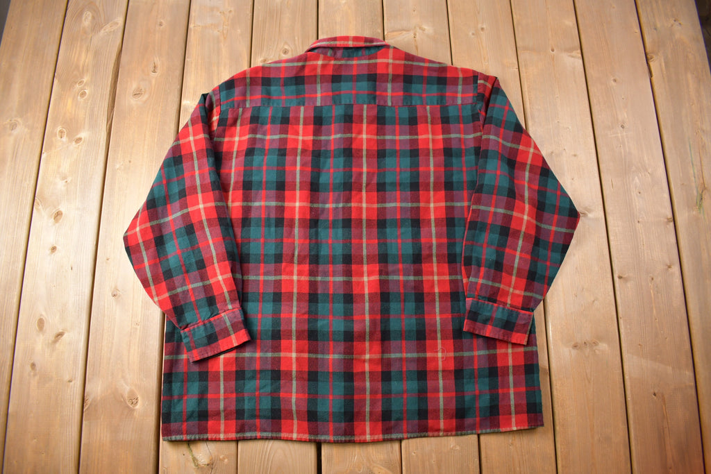 Vintage 1990s Back Packer Plaid Flannel Button Up Shirt