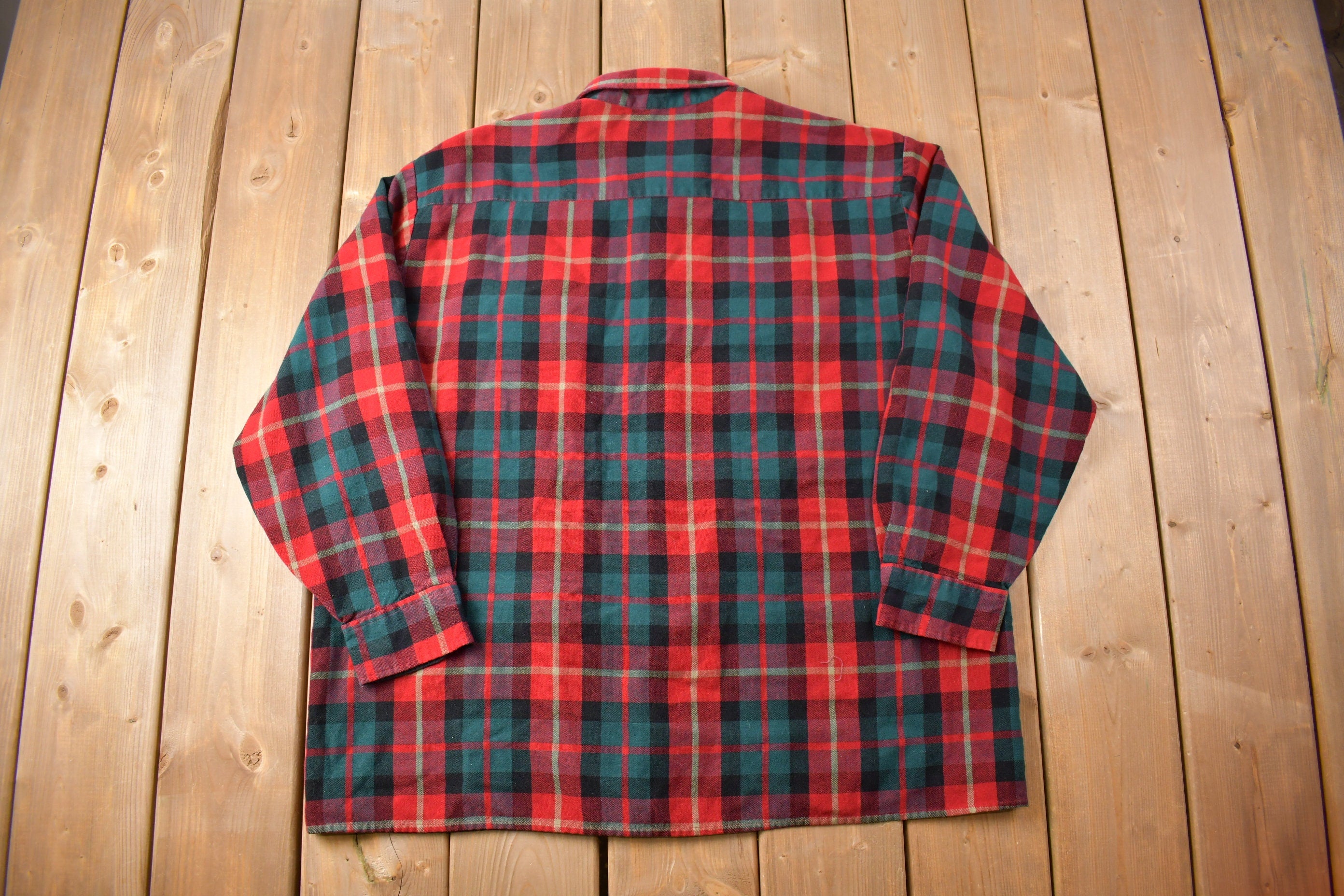 Vintage 1990s Back Packer Plaid Flannel Button Up Shirt
