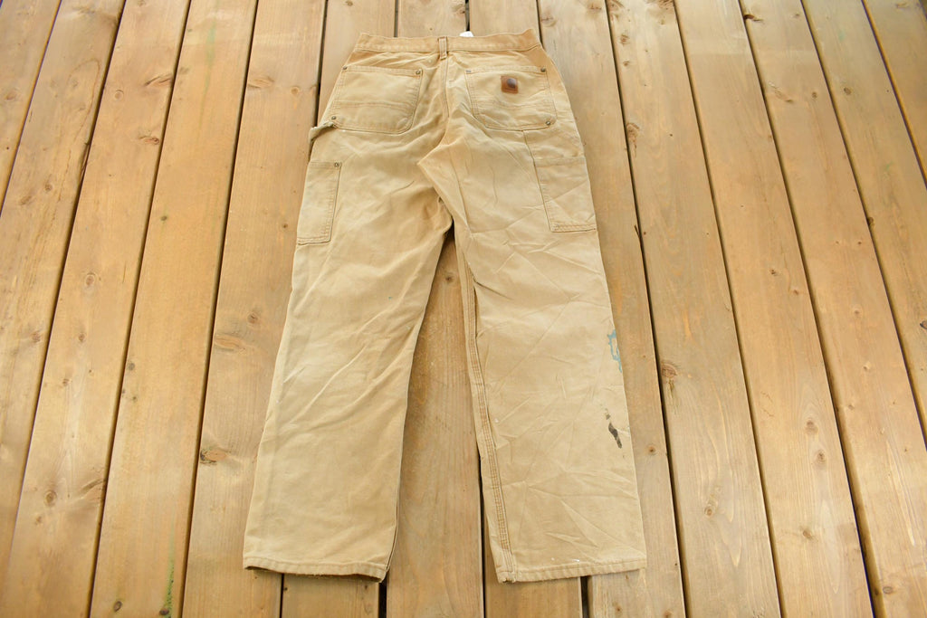 Vintage 2000s Carhartt Distressed Sun Faded Double Knee Pants Men's 28 x 28