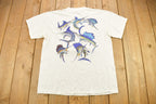 Vintage 1990s Mazatlán Mexico Marlin Fish Theme Graphic T-Shirt