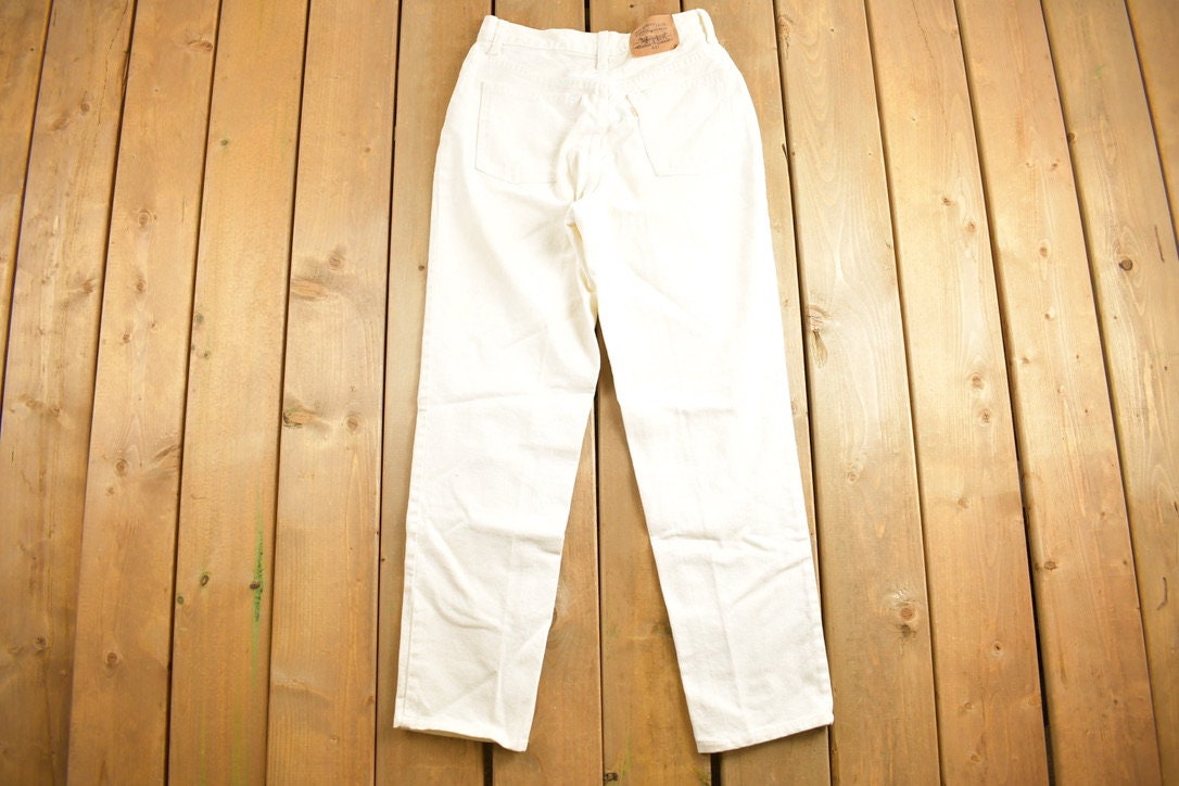 Vintage 1980s Levi's 631 Cream Tab White Denim Jeans Size 28 x 28.5 / Vintage Denim / Streetwear / Jeans / Made In USA / Vintage Levi's