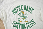 Vintage 1980s University Of Notre Dame Fighting Irish Champion Single Stitch Collegiate Shirt Made In USA