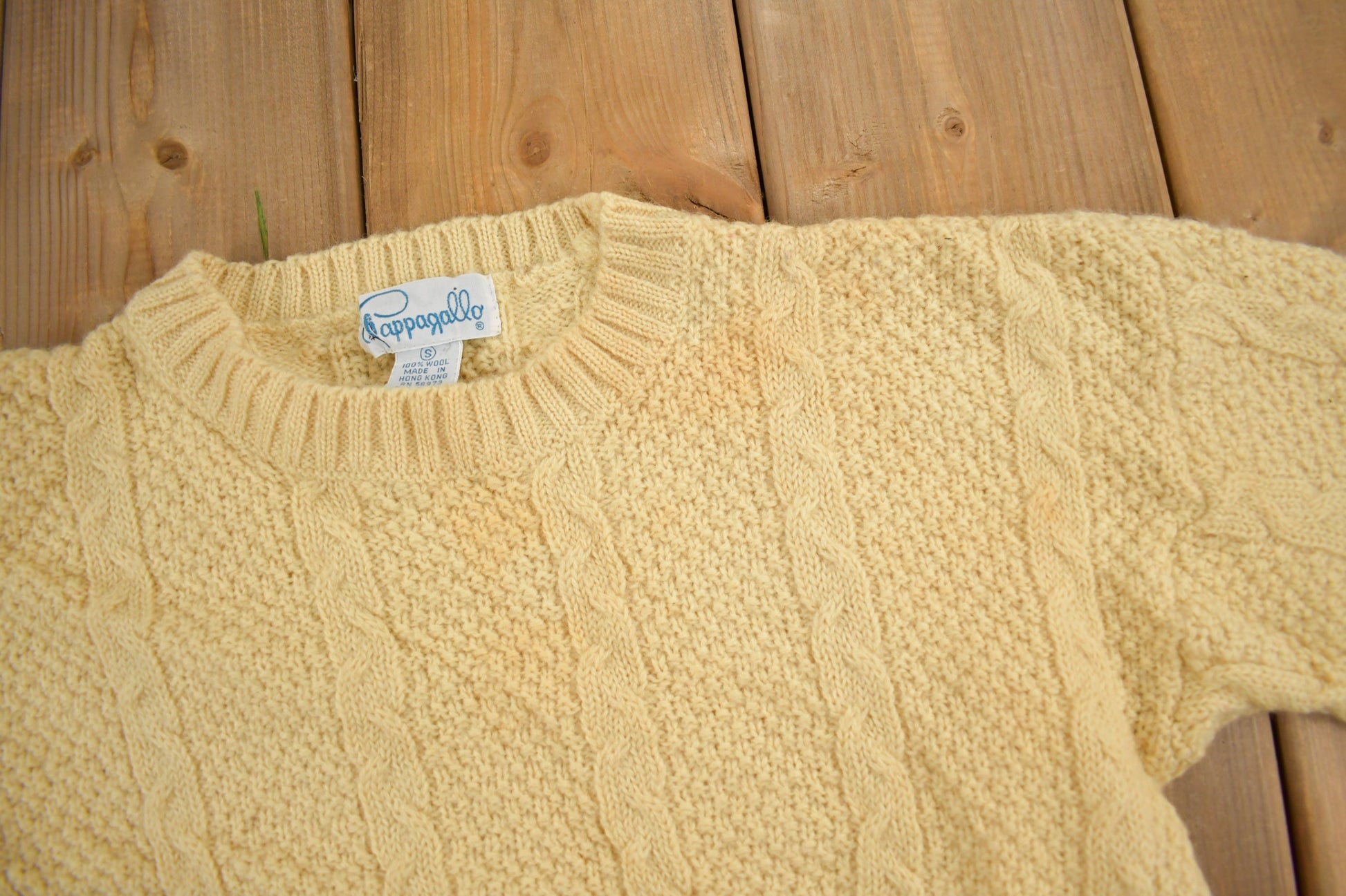 Vintage 1990s 3D Cable Knit Sweater