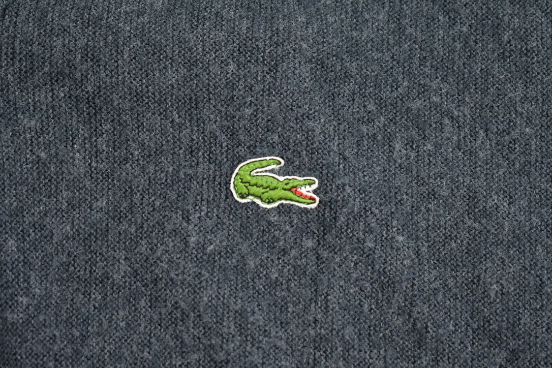 Vintage 1980s Izod Lacoste Knit V-Neck Sweater