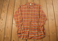 Vintage 1960s Arrow Cum Laude Plaid Flannel Button Up Shirt