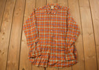 Vintage 1960s Arrow Cum Laude Plaid Flannel Button Up Shirt