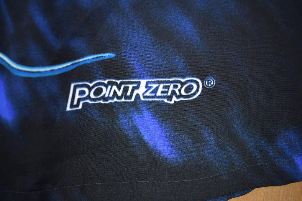 Vintage 2000s Point Zero Immortal Being Abstract Pattern Button Up T-Shirt