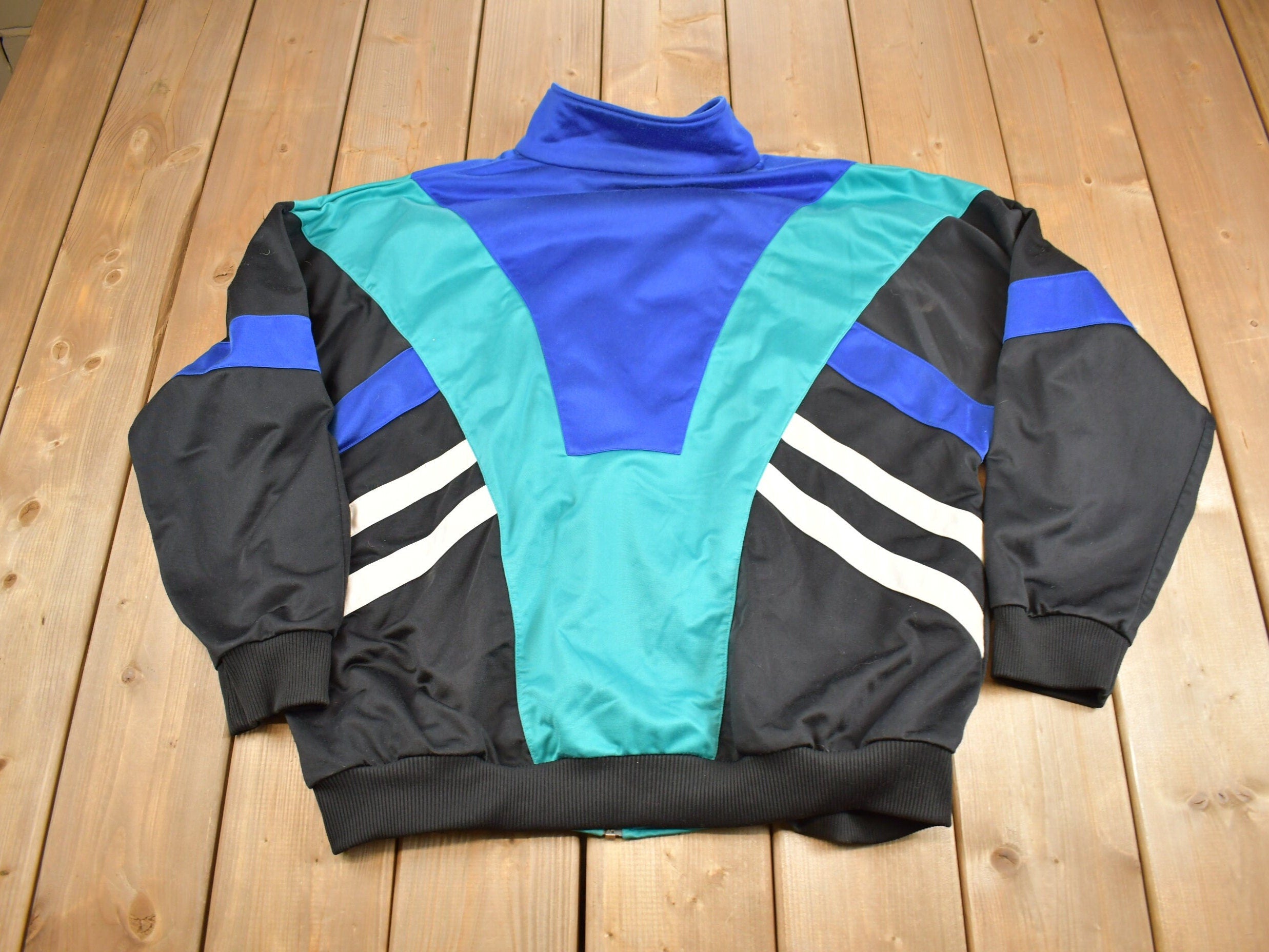 Vintage 1980s Adidas Color-Block Sweater