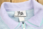 Vintage 1990s Mita Zip Up Pastel Sweater