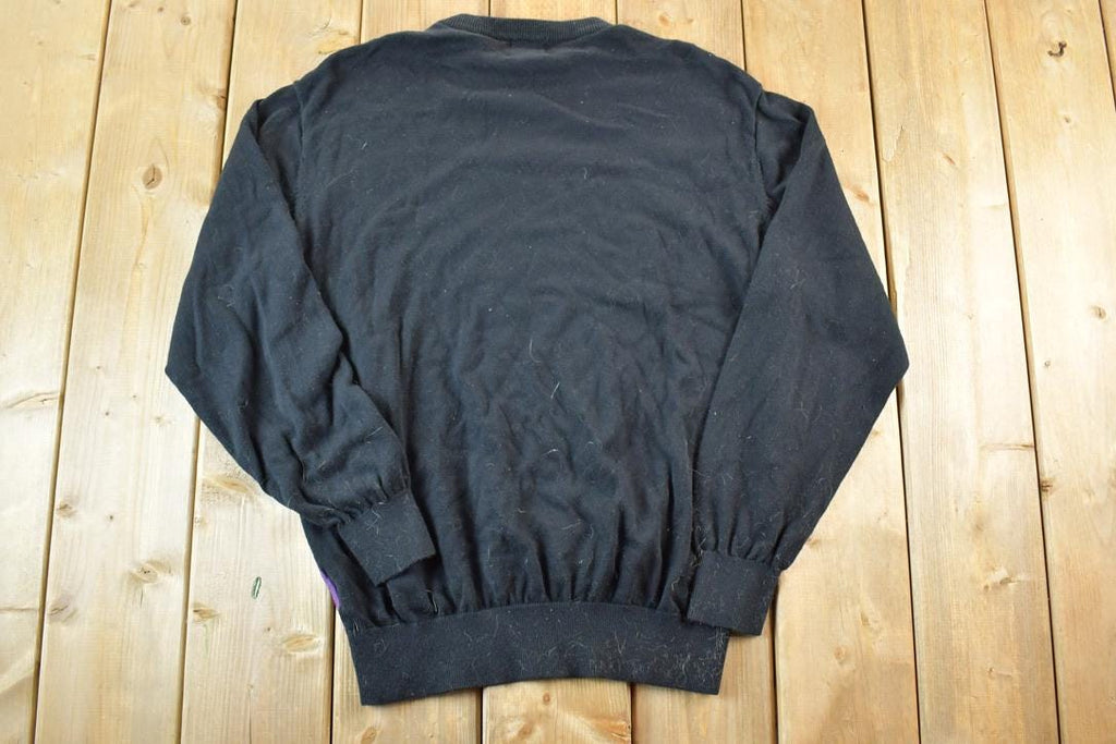Vintage 1990s Fx Fusion Knit Abstract Pattern Crewneck Sweater Mens M
