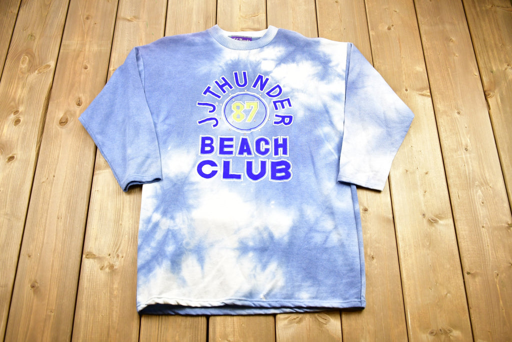 Vintage 1987 JJ Thunder Beach Club Tie Dye Crewneck Sweater