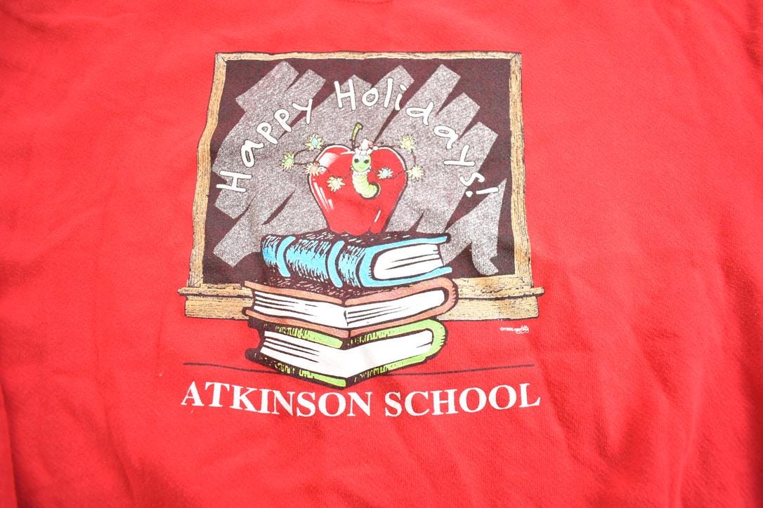 Vintage 1995 Happy Holidays Atkinson Souvenir Crewneck Sweatshirt