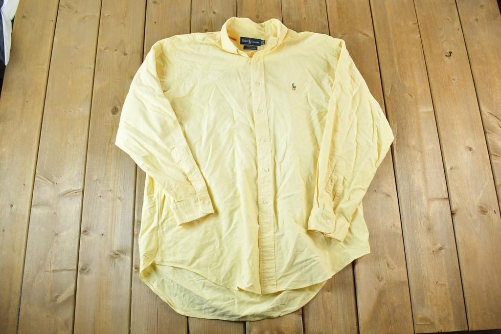 Vintage 1990s Ralph Lauren Yarmouth Button Up Shirt Mens L