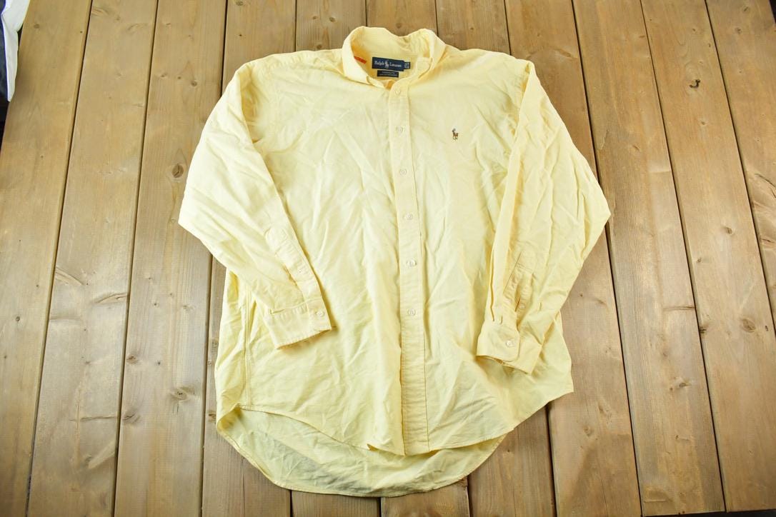 Vintage 1990s Ralph Lauren Yarmouth Button Up Shirt Mens L