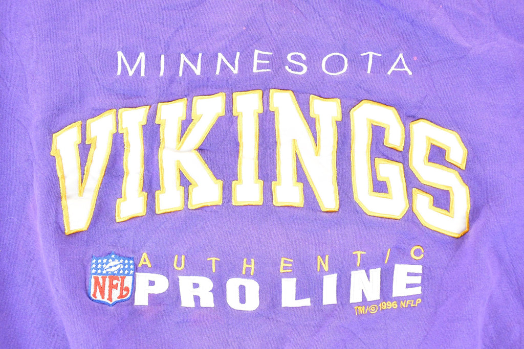 Vintage 1996 Minnesota Vikings Authentic Proline Champion Distressed NFL Crewneck Sweatshirt Men's L