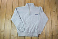 Vintage 1990s Nautica Competition Quarter Zip Mock Neck Sweatshirt / 90s Crewneck / Made In USA / Streetwear / Embroidered