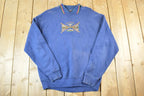 Vintage 1990s Silver Star Aztec Collared Crewneck Sweatshirt Mens L
