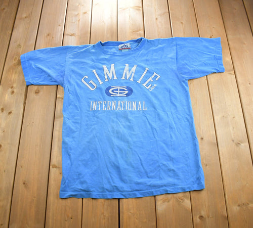 Vintage 1990s Gimmie International Graphic T Shirt Made In USA