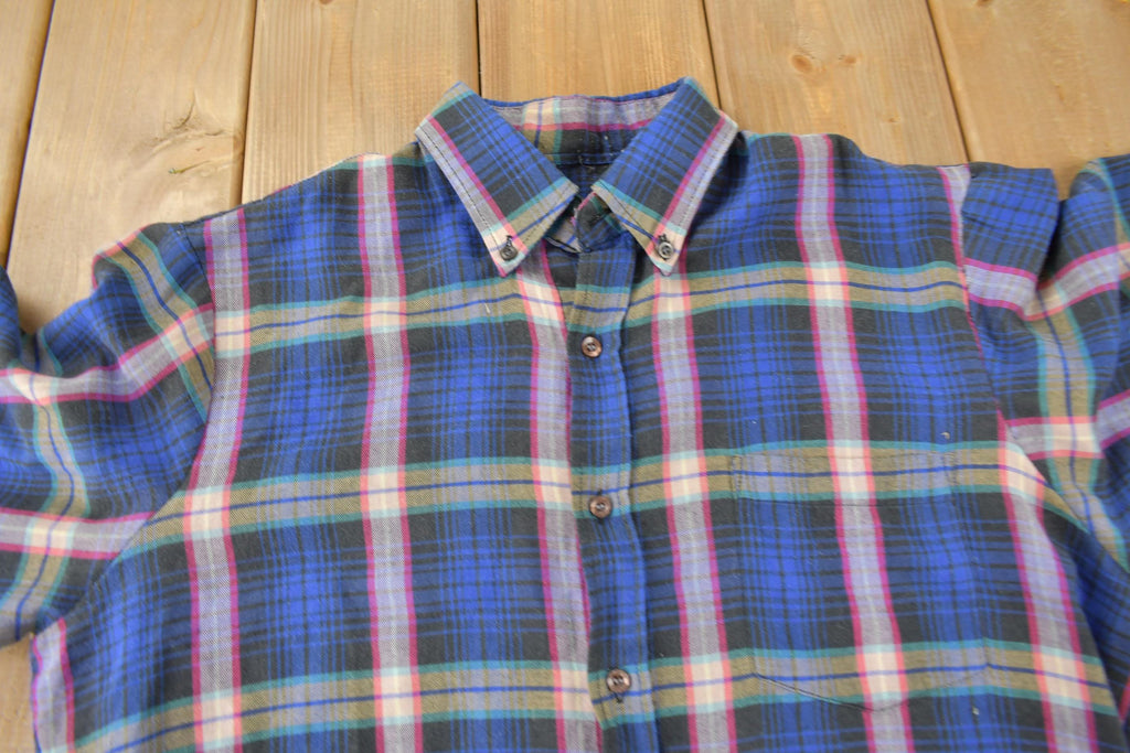 Vintage 1990s McGregor Plaid Flannel Button Up Shirt