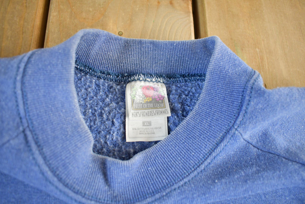 Vintage 1990s Fruit Of The Loom Blank Crewneck Sweatshirt Men's XL