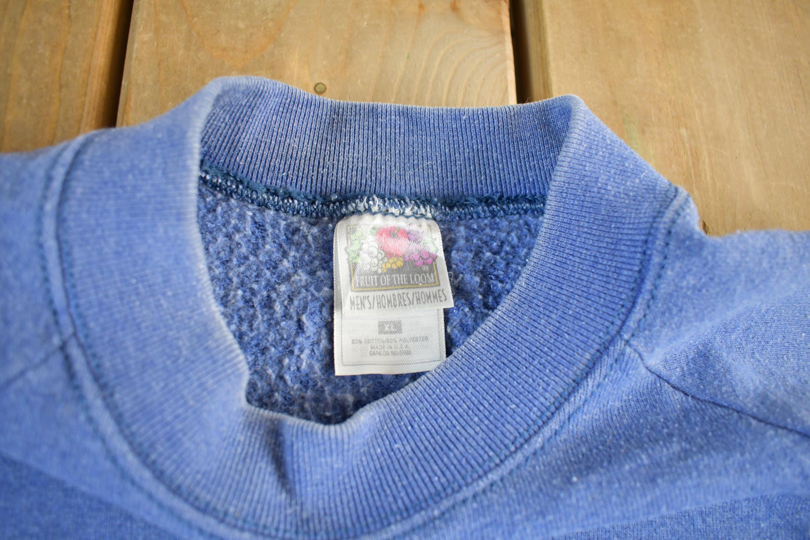 Vintage 1990s Fruit Of The Loom Blank Crewneck Sweatshirt Men's XL