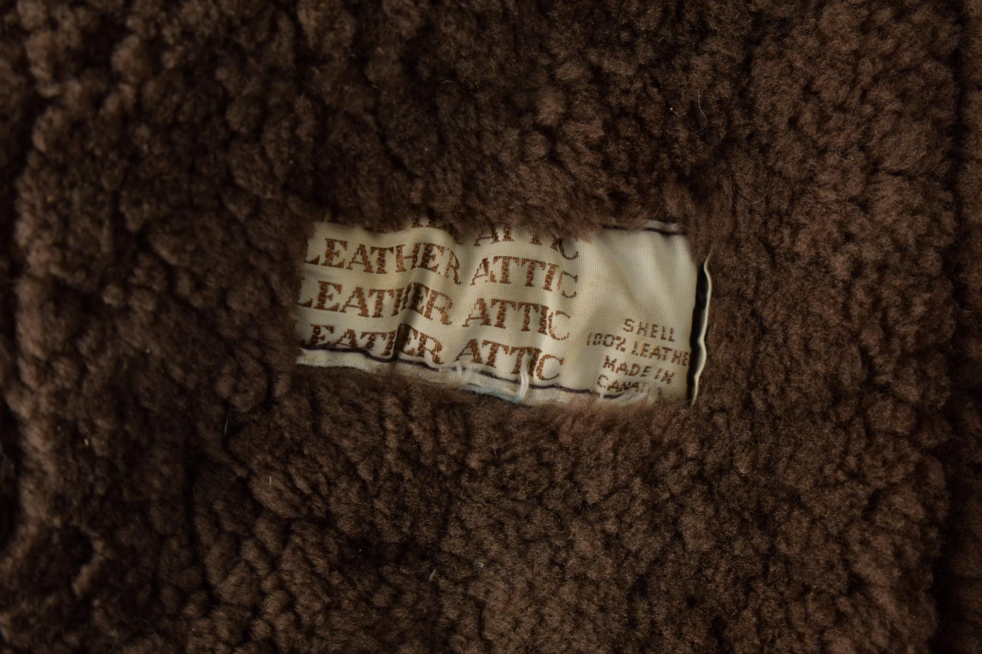 Vintage 1970s Sherpa Lined Shearling Leather Jacket