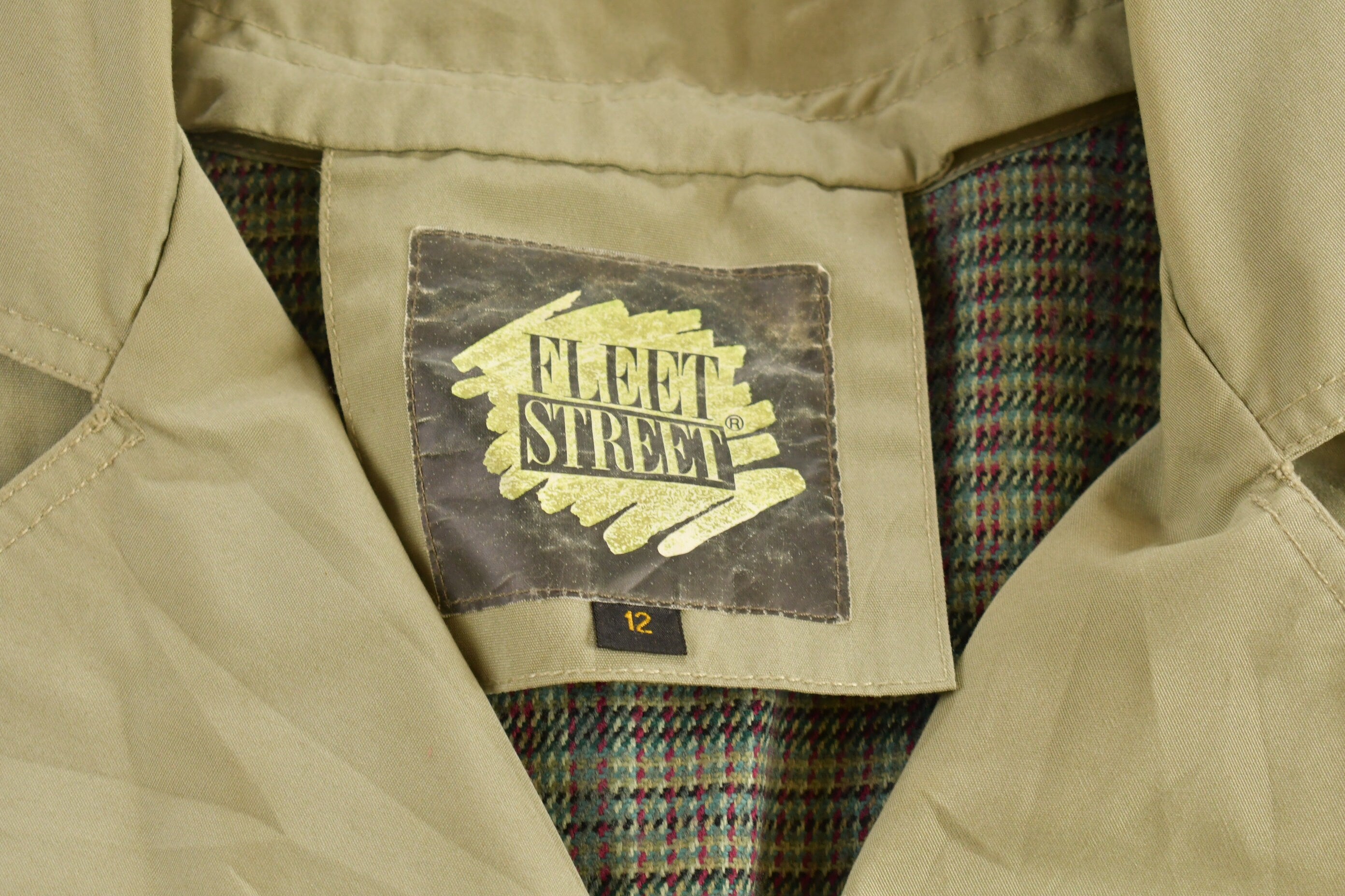 Vintage 1980s Fleet Street Beige Trench Coat