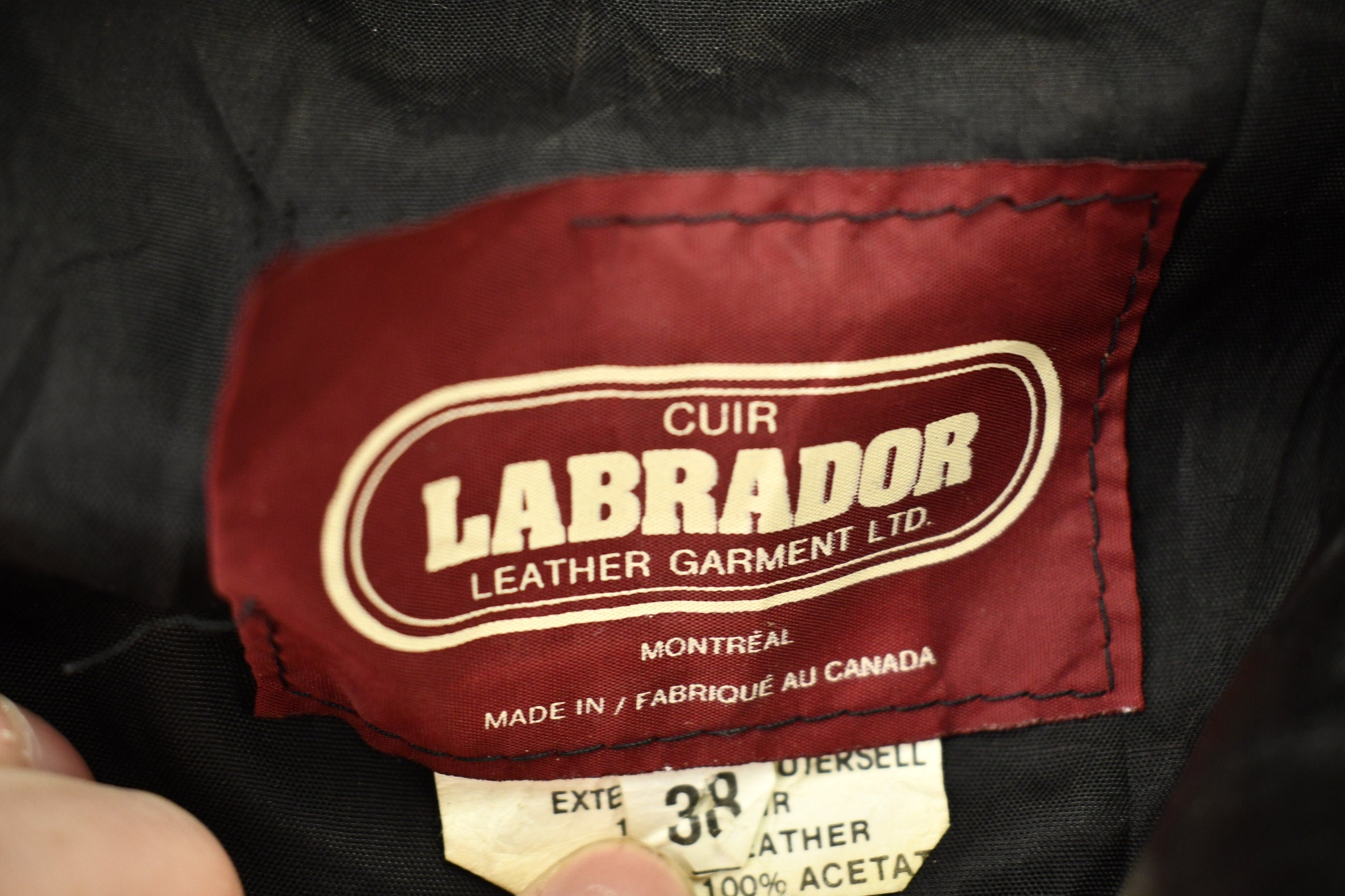 Vintage 1990s Cuir Labrador Leather Jacket