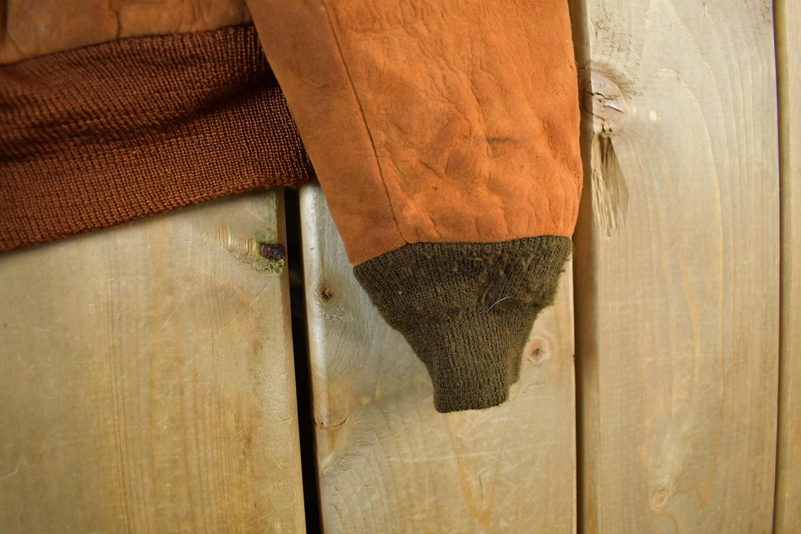 Vintage 1950s Suede Leather Bomber Jacket Adult Small