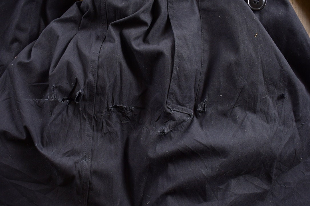 Vintage 2001 Military Black All Weather Trench Coat