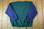 Vintage 1990s Paris Sport Club Plaid Letter Crewneck Sweatshirt
