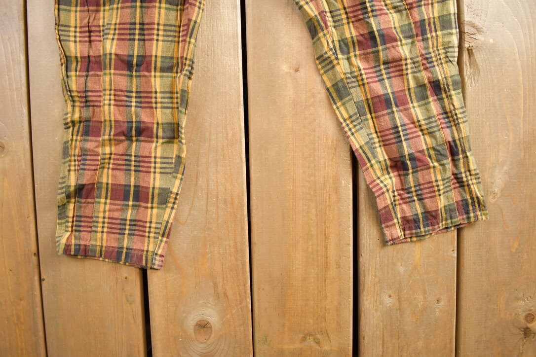 Vintage 1980s EOC By Freego Plaid Pants Size 27x27