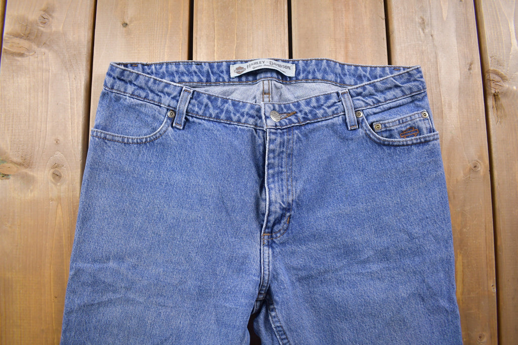 Vintage 1990's Harley Davidson Blue Jeans 34 x 32