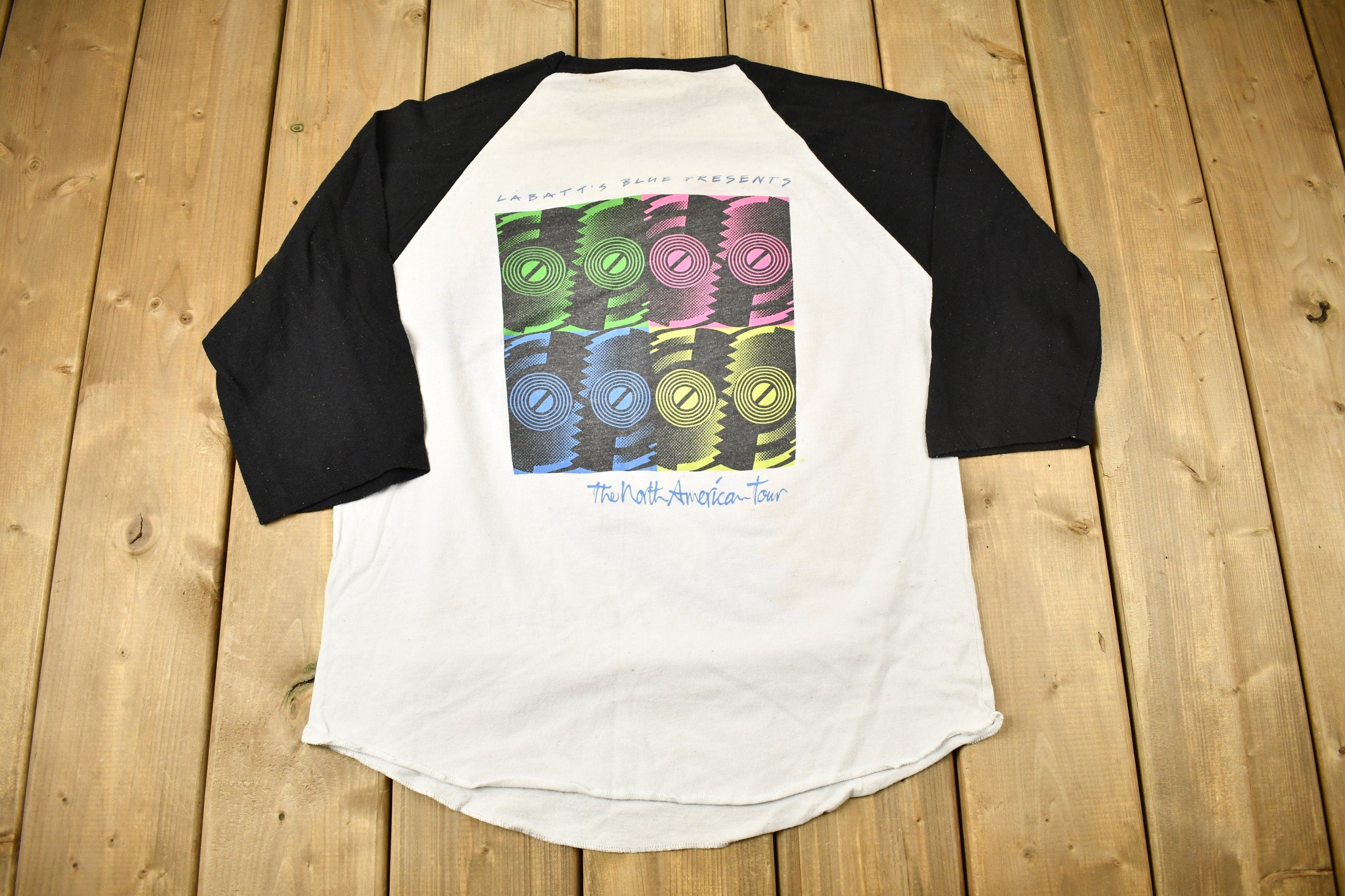 Vintage 1989 The Rolling Stones North American Tour Raglan Band T-shirt